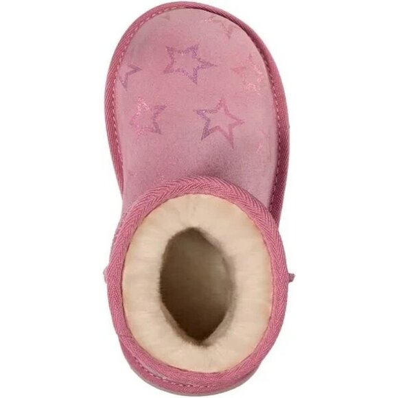 NEW UGG TODDLER Classic II Iridescent Stars Boot PINKS SIZE 8/100%AUTHENTIC - Picture 3 of 5